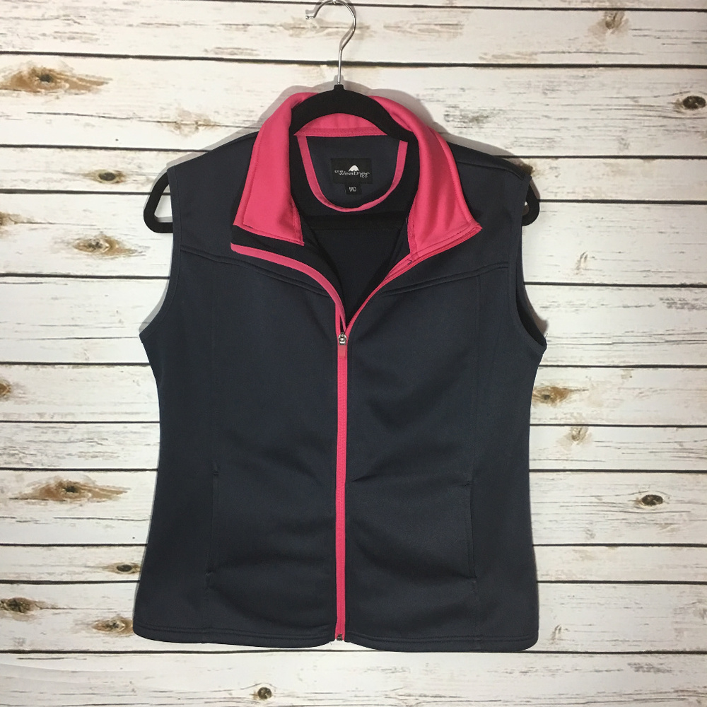 The Weather Company Golf Vest Blue Pink Medium
